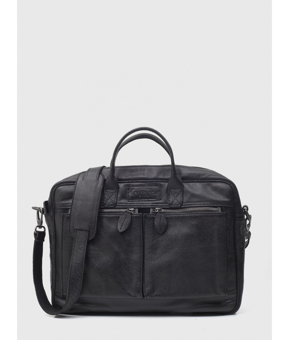 Steve Black Leather Briefcase | Alaskan Leather Company